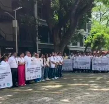 Trabajadores del Poder Judicial se manifiestan contra la reforma judicial en Chiapas